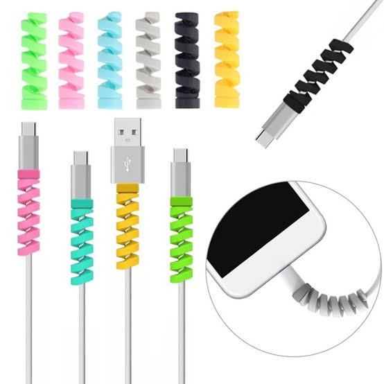 Spiral charger spring cable protector data cable saver