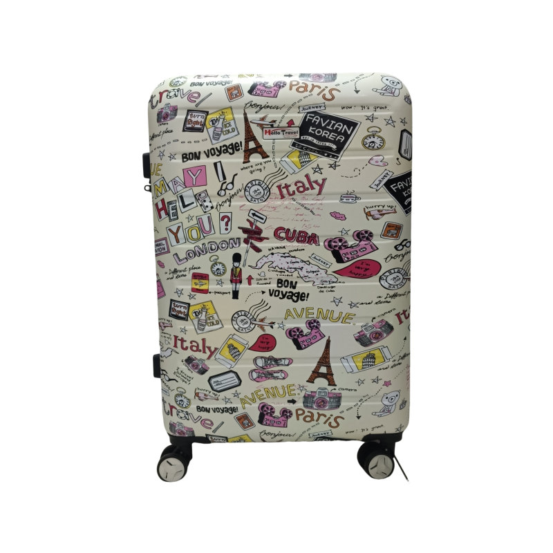 Medium Size White Trolley Bag