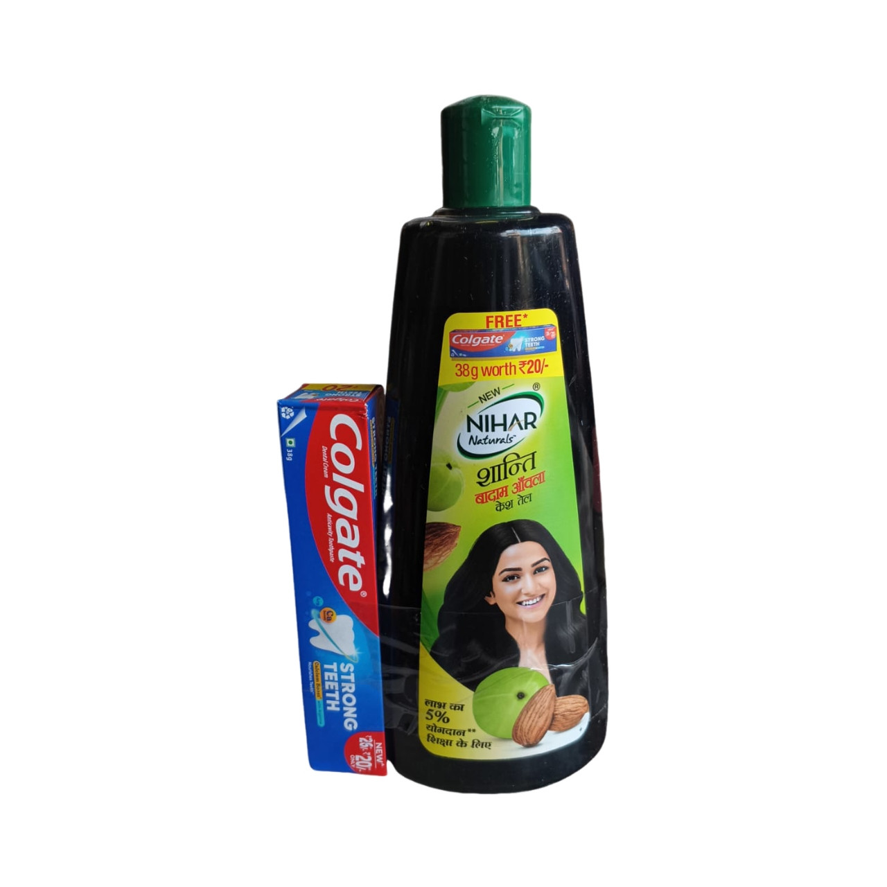 Nihar shanti  badam amla hair oil 500ml + 50g toothpaste free