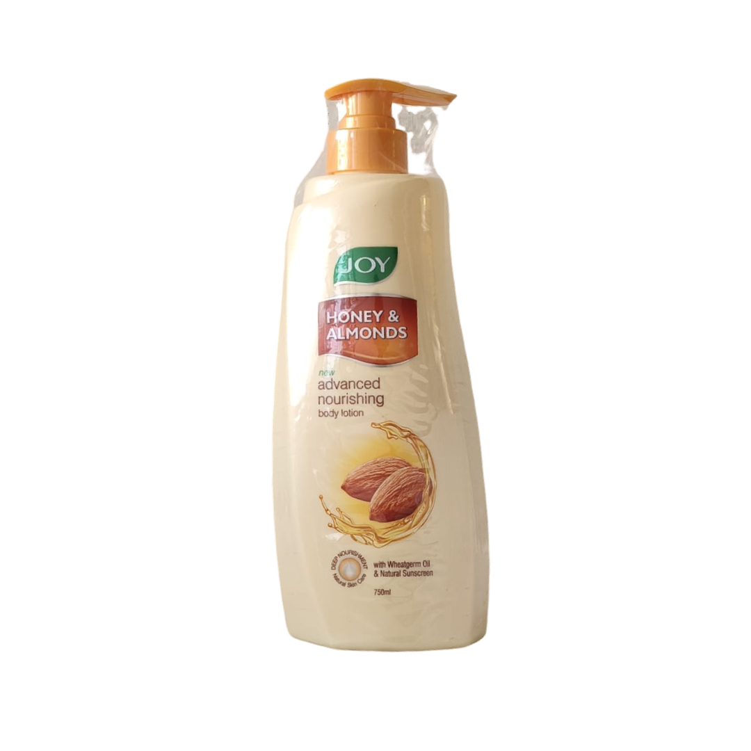 Joy Honey & Almonds Advanced Nourishing Body Lotion, 750ml – Enriched with Wheatgerm Oil & Natural Sunscreen