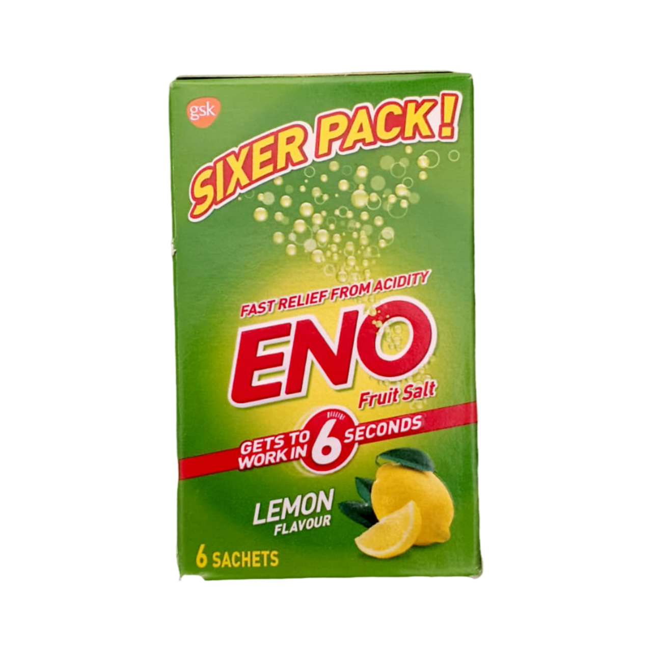 Eno fruit salt lemon flavour 6 pack 
