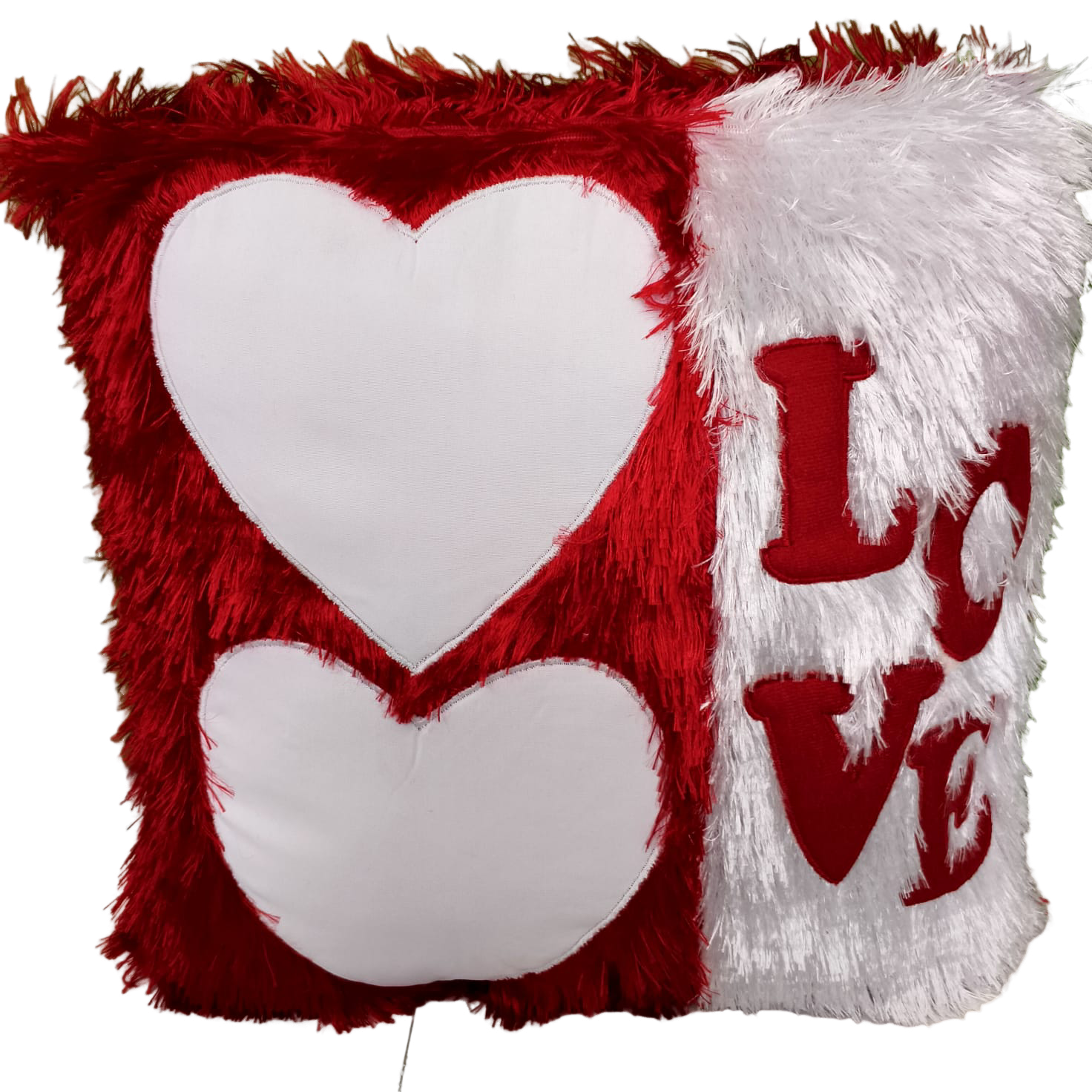 Customize fur square twin color pillow