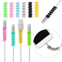 Spiral charger spring cable protector data cable saver