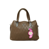 Elegant Beige Croc-Embossed Handbag - Stylish Women's Shoulder Bag