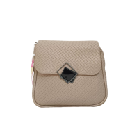 Elegant Beige Croc-Embossed Handbag - Stylish Women's Shoulder Bag