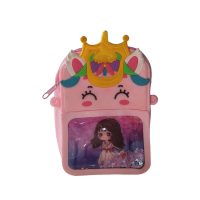 cute unicorn crown pink kids handbag