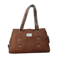 Chic Gray Dome-Shaped Crossbody Bag with Monogram Design and Adjustable Stripe Strap