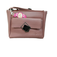 Elegant Beige Croc-Embossed Handbag- Stylish Women's Shoulder Bag