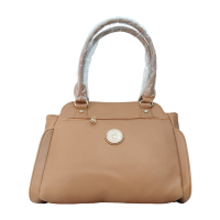 Chic Gray Dome-Shaped Crossbody Bag with Monogram Design and Adjustable Stripe Strap