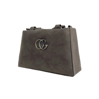 Shoulder Bag with Dual Handles and Metal Logo - Spacious and Elegant Tote