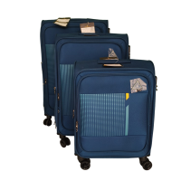 3  blue Trolley Bags combo