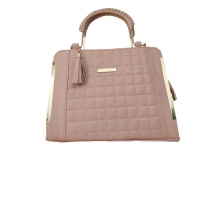 Women's Stylish Handbag with Embossed Leaf Design